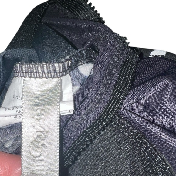 Magic‎ Suit Black And White Tankini Black And White Polka Dots Sz10 Built In Bra - Picture 5 of 6